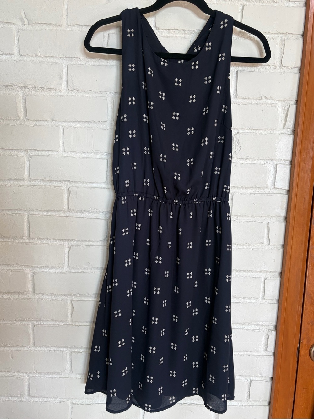 Collective Concepts Navy Floral Dot Midi Dress